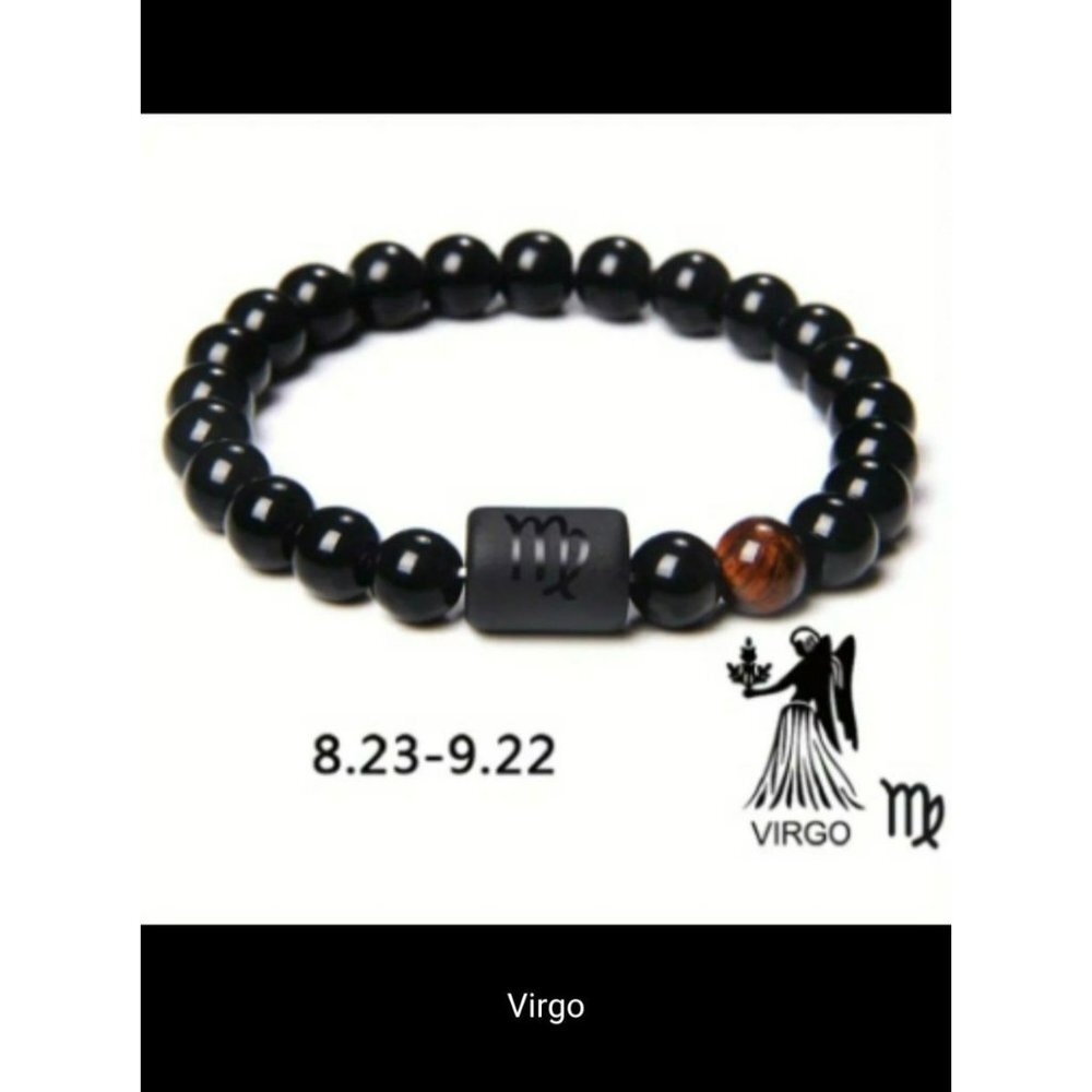 NWT - Virgo Tiger Eye Stone Bead Bracelet  (SKU 0121)